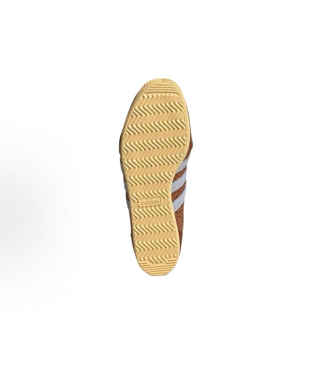 ADIDAS Коричневые кожаные низкие кроссовки / кеды, фото 6