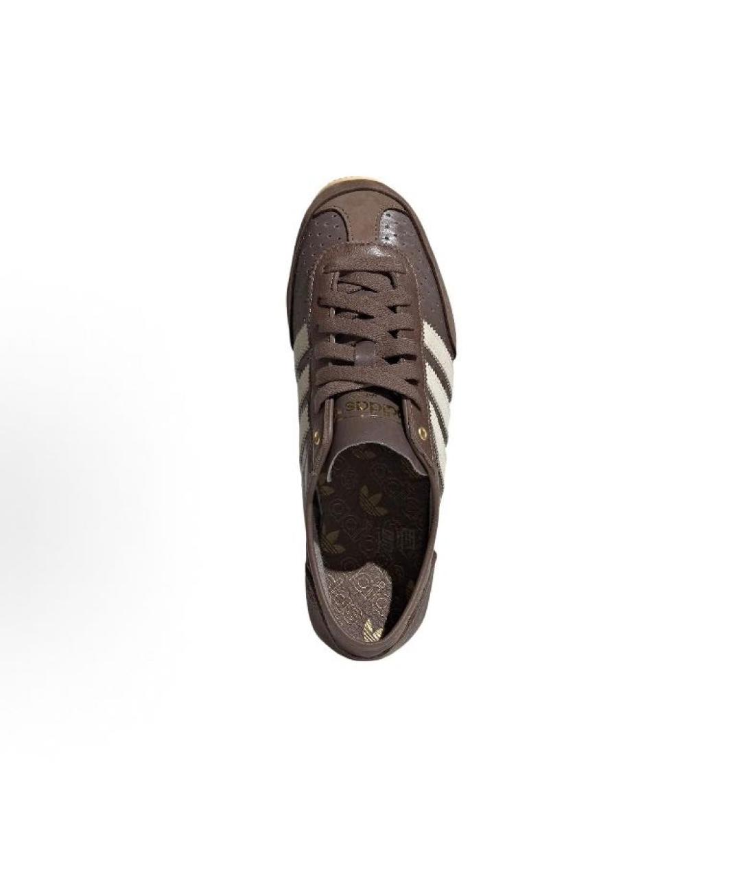 ADIDAS Коричневые кожаные низкие кроссовки / кеды, фото 3