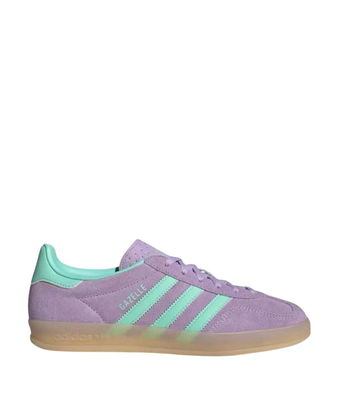 ADIDAS Фиолетовые замшевые низкие кроссовки / кеды, фото 1
