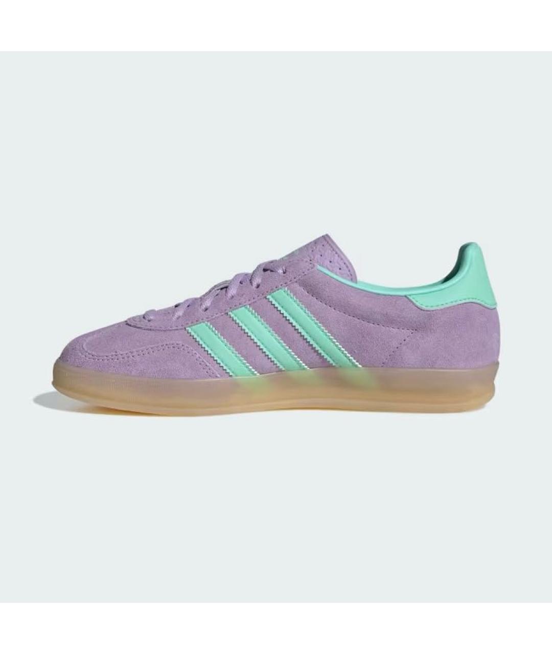 ADIDAS Фиолетовые замшевые низкие кроссовки / кеды, фото 5