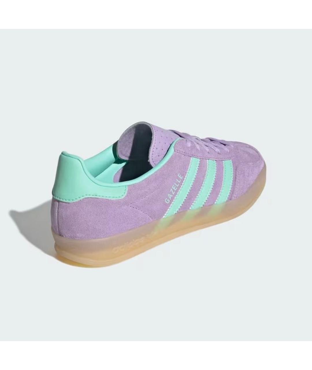 ADIDAS Фиолетовые замшевые низкие кроссовки / кеды, фото 4