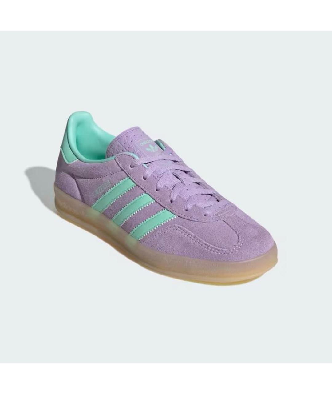 ADIDAS Фиолетовые замшевые низкие кроссовки / кеды, фото 3