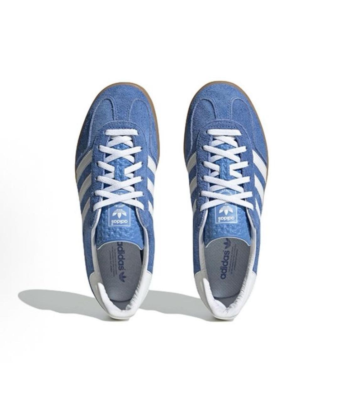 ADIDAS Голубые замшевые низкие кроссовки / кеды, фото 5