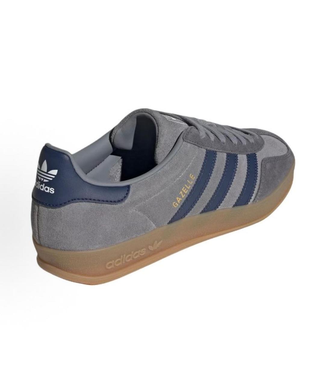 ADIDAS Антрацитовые замшевые низкие кроссовки / кеды, фото 4