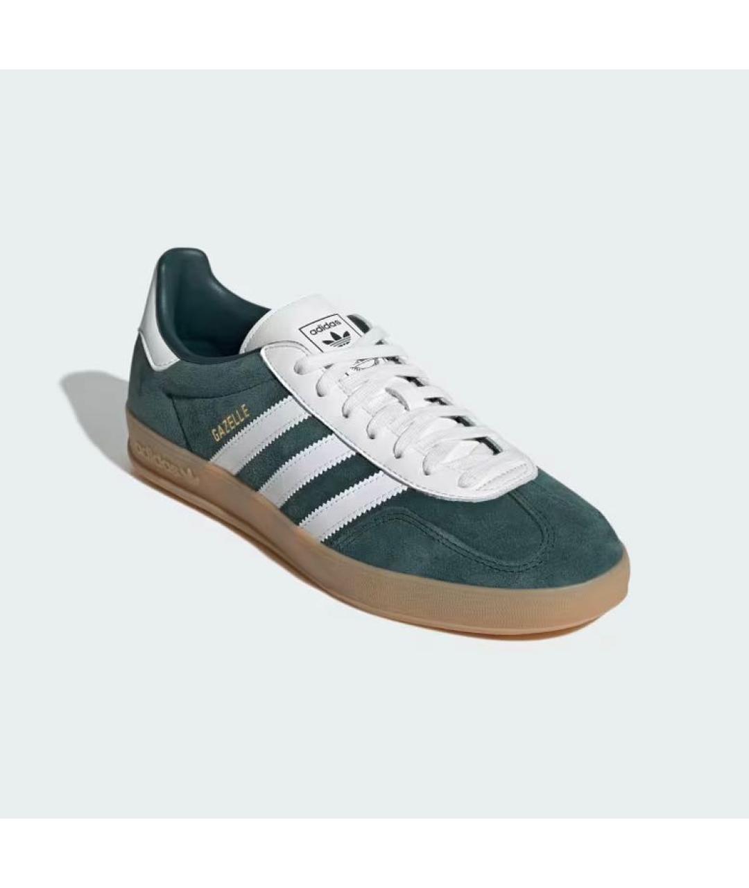 ADIDAS Зеленые замшевые низкие кроссовки / кеды, фото 3