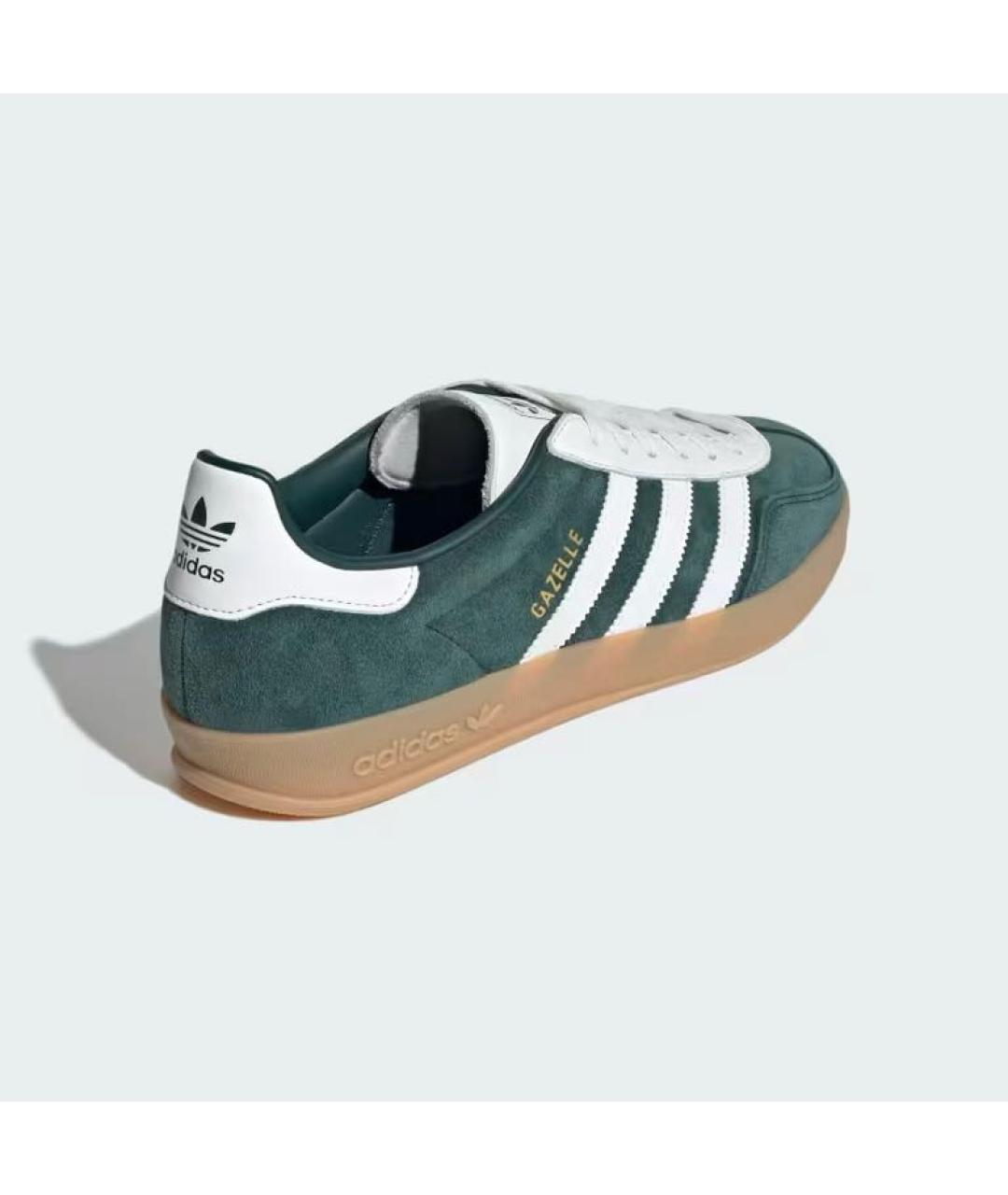 ADIDAS Зеленые замшевые низкие кроссовки / кеды, фото 4