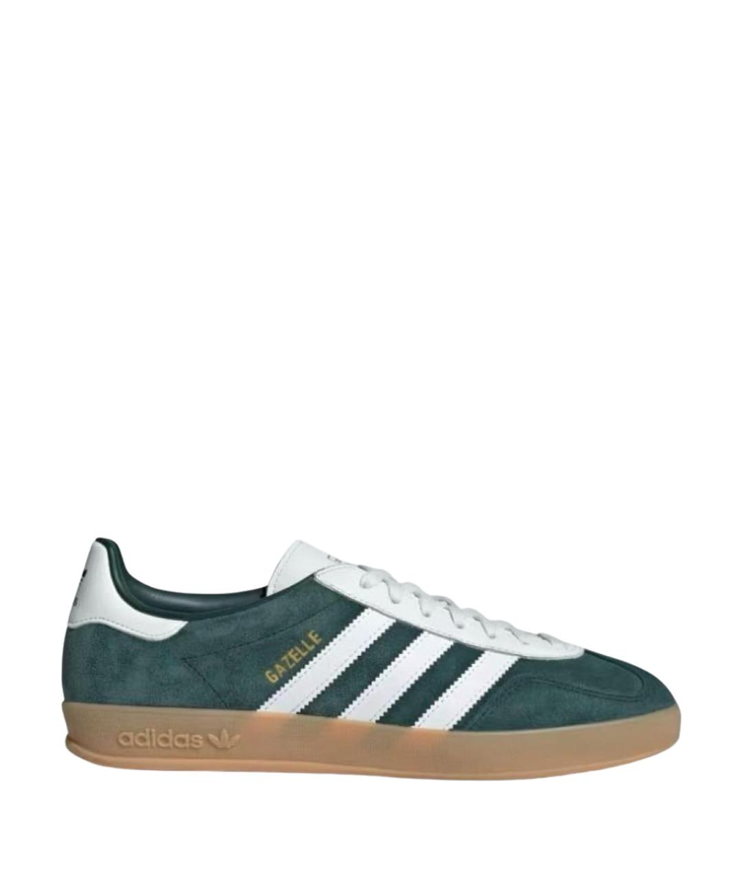 ADIDAS Зеленые замшевые низкие кроссовки / кеды, фото 1