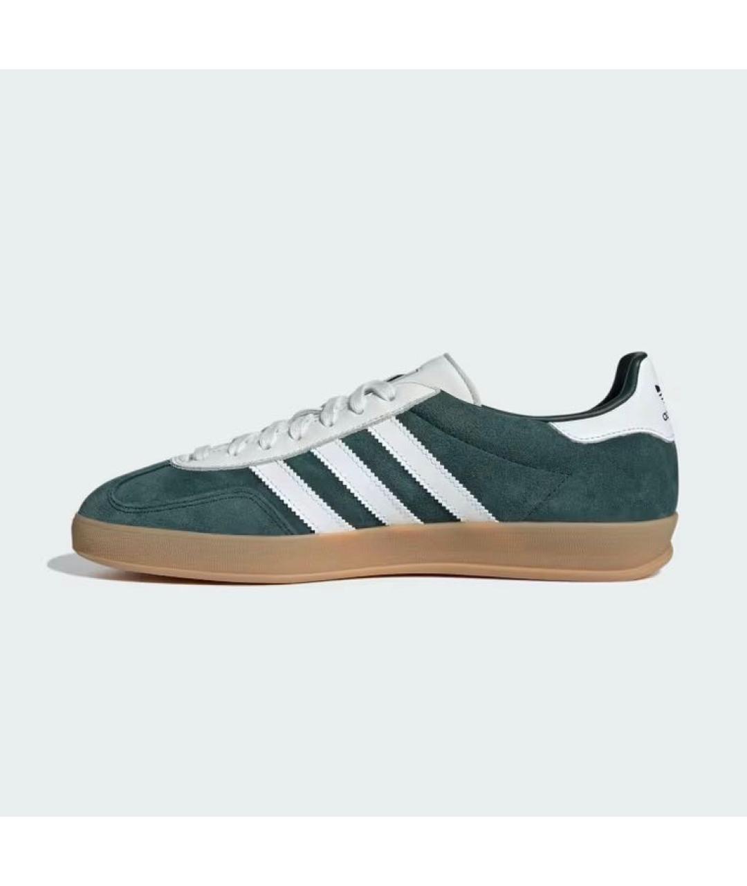 ADIDAS Зеленые замшевые низкие кроссовки / кеды, фото 5