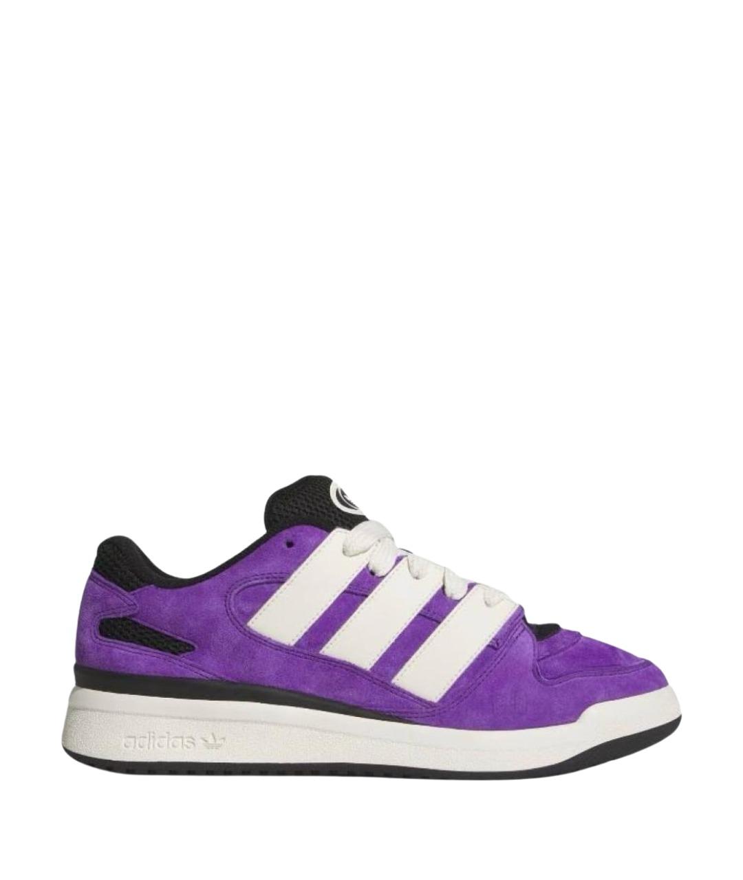 ADIDAS Фиолетовые замшевые низкие кроссовки / кеды, фото 1