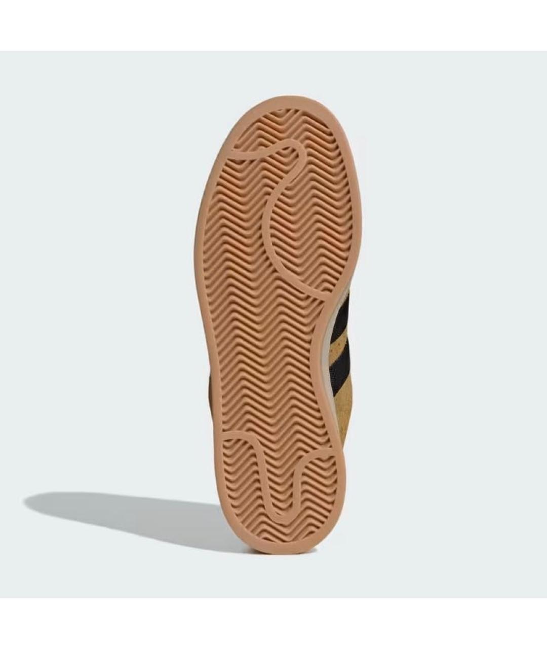 ADIDAS Горчичные замшевые низкие кроссовки / кеды, фото 6