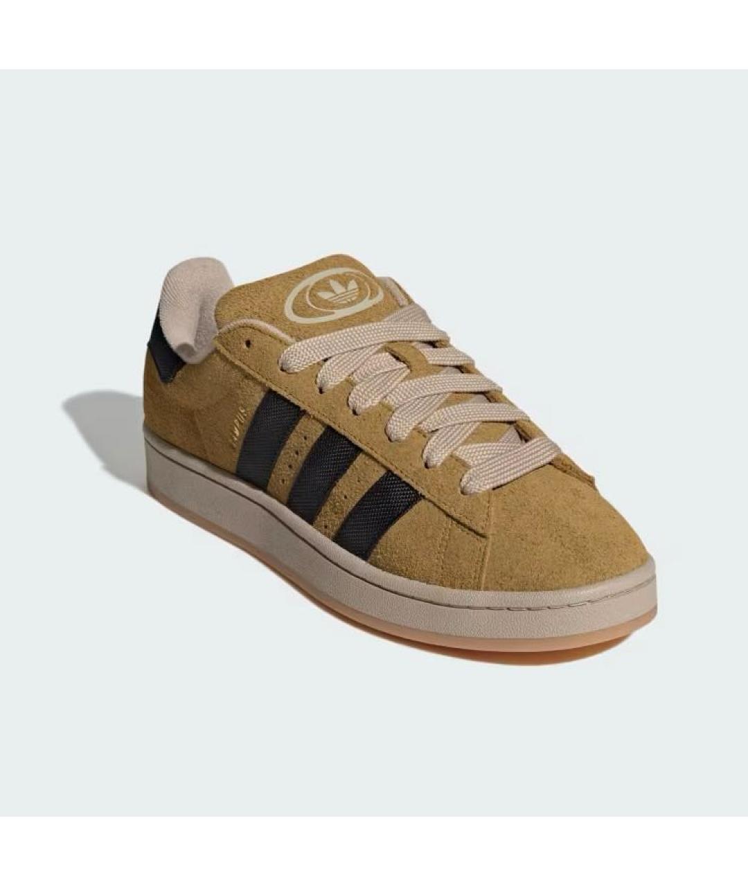 ADIDAS Горчичные замшевые низкие кроссовки / кеды, фото 3