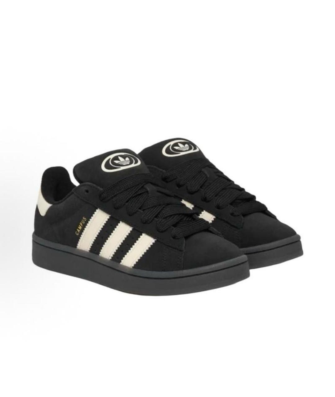 ADIDAS Черные замшевые низкие кроссовки / кеды, фото 3