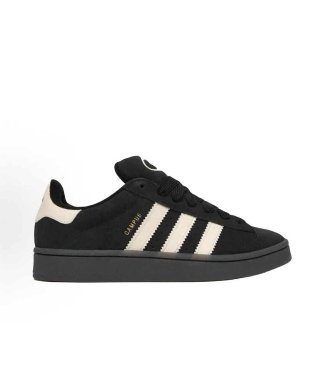 ADIDAS Черные замшевые низкие кроссовки / кеды, фото 6