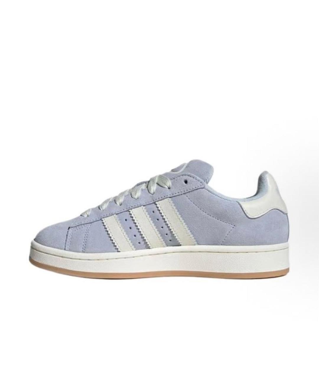 ADIDAS Голубые замшевые низкие кроссовки / кеды, фото 2