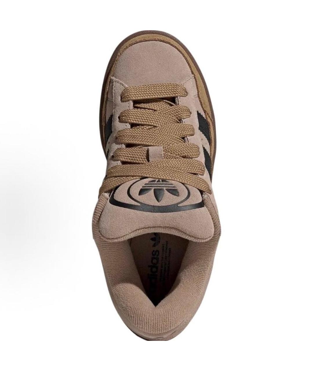 ADIDAS Бежевые замшевые низкие кроссовки / кеды, фото 3