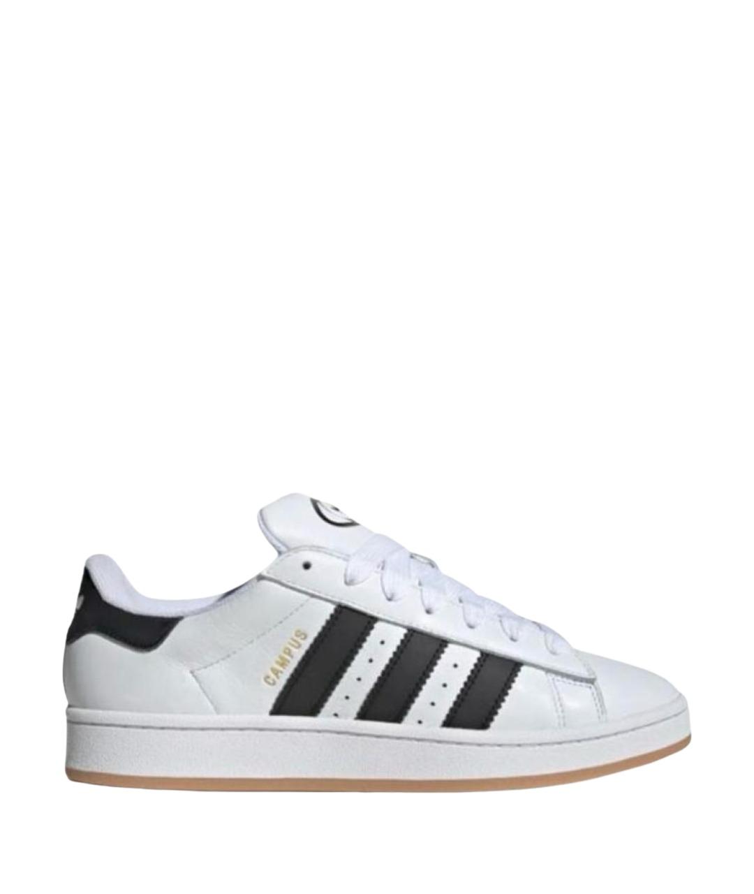 ADIDAS Белые кожаные низкие кроссовки / кеды, фото 1