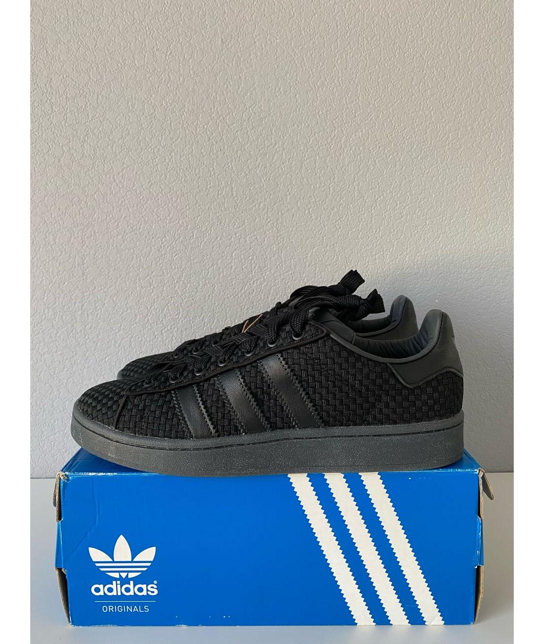ADIDAS Черные текстильные низкие кроссовки / кеды, фото 3