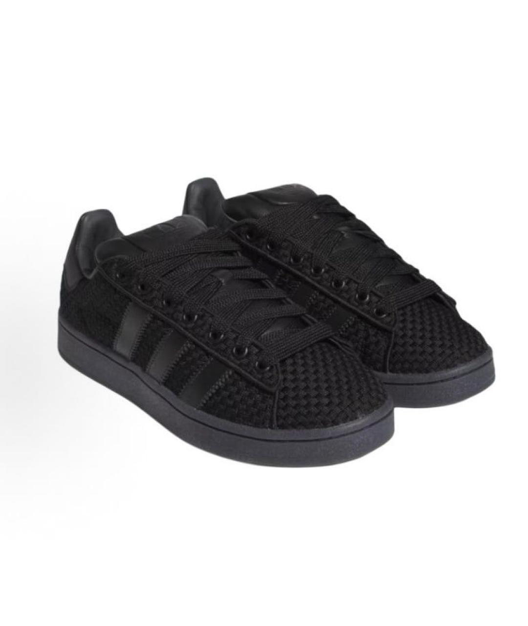 ADIDAS Черные текстильные низкие кроссовки / кеды, фото 2