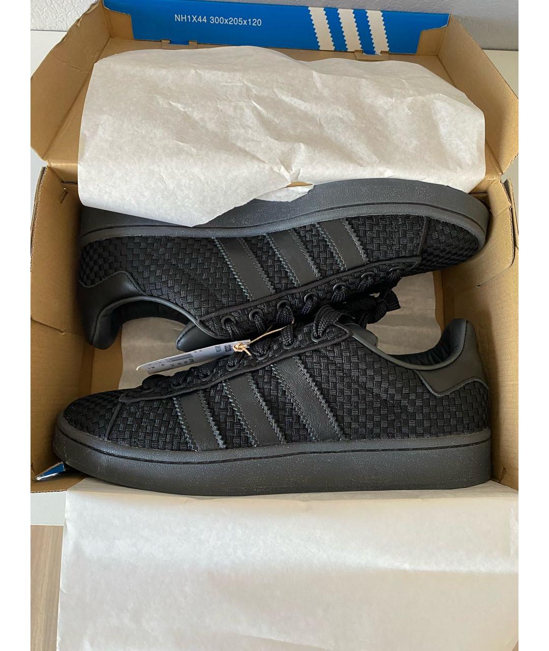 ADIDAS Черные текстильные низкие кроссовки / кеды, фото 2