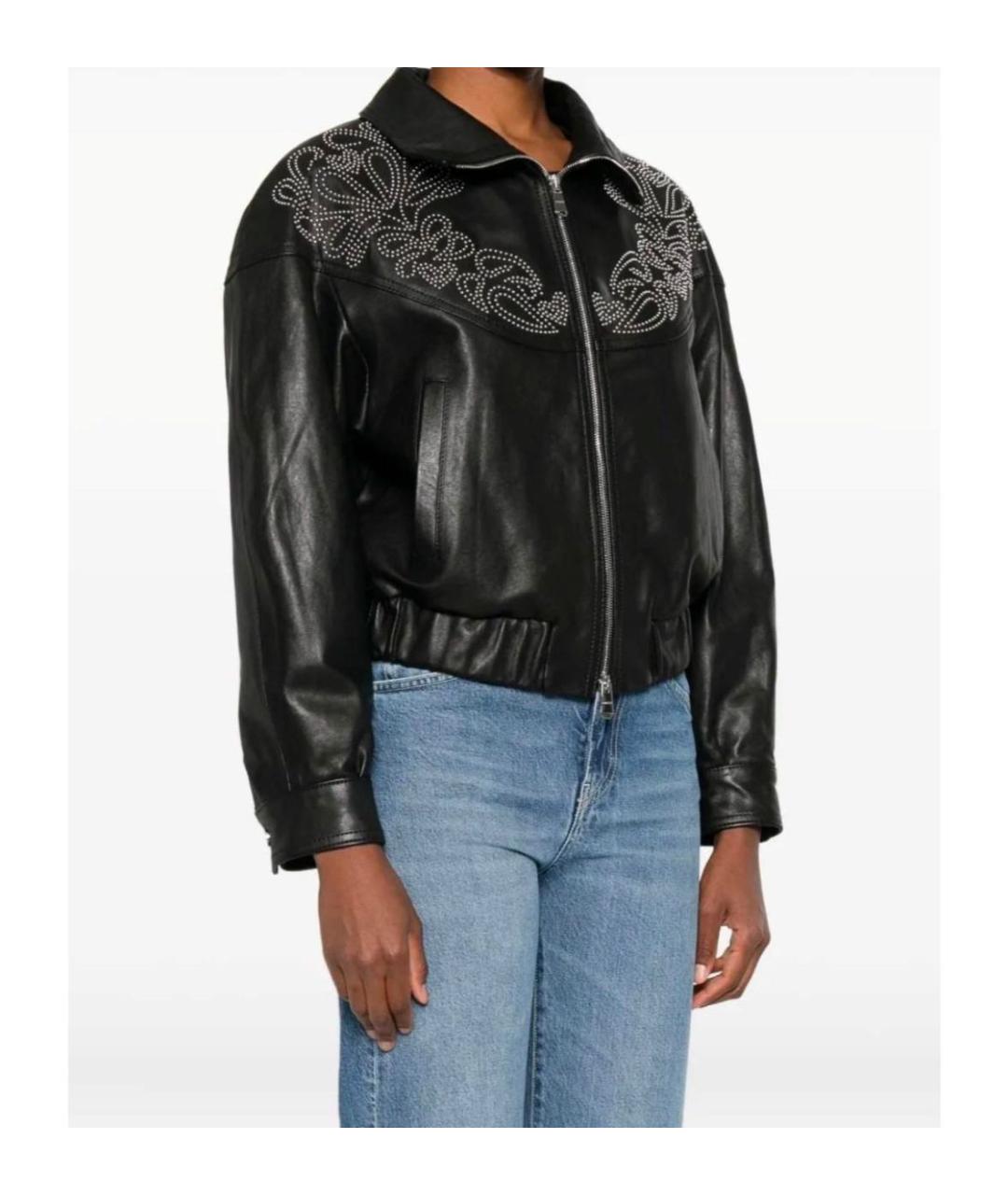 DONDUP Черная кожаная куртка, фото 2