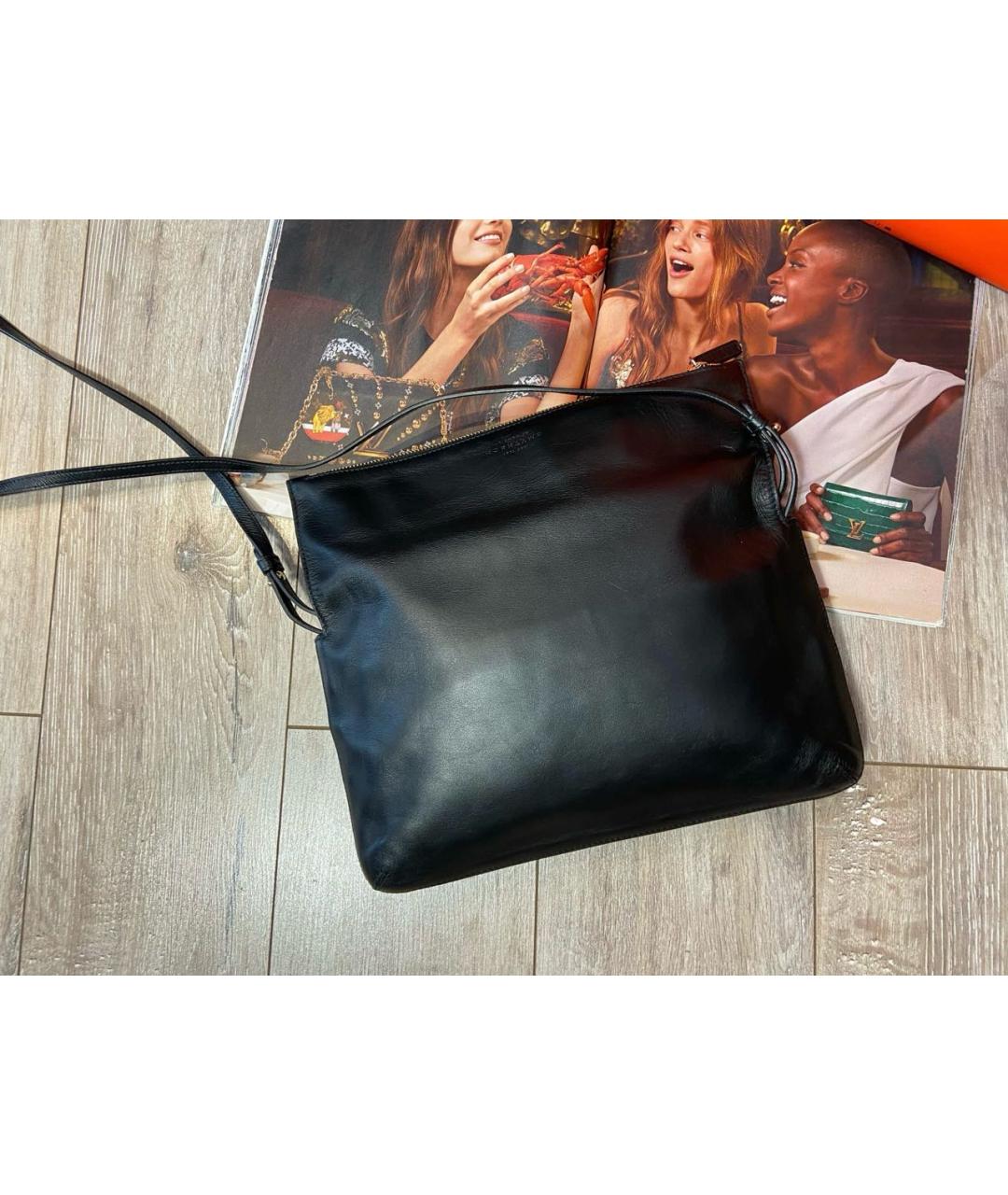 SMYTHSON Черная кожаная сумка через плечо, фото 3