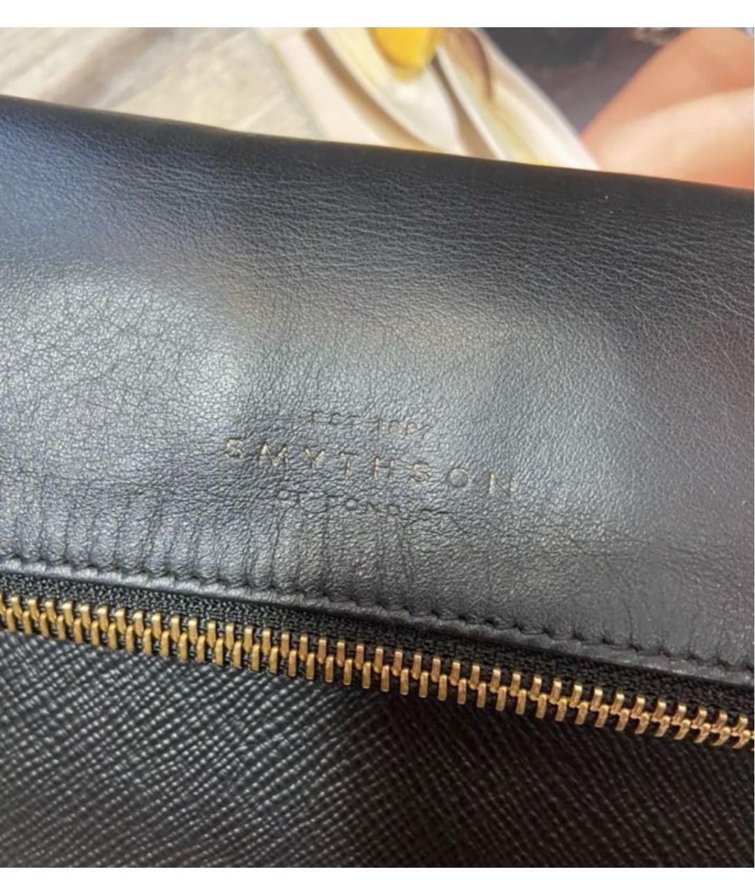 SMYTHSON Черная кожаная сумка через плечо, фото 5