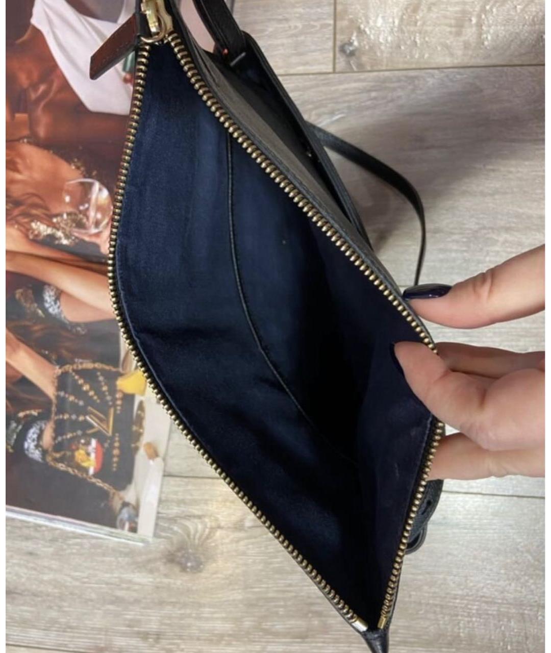 SMYTHSON Черная кожаная сумка через плечо, фото 4