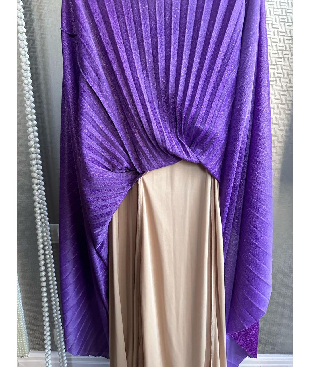 ERMANNO FIRENZE Фиолетовое полиамидовое повседневное платье, фото 4