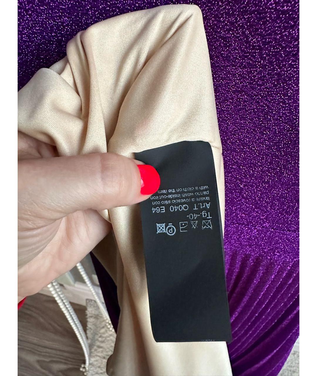 ERMANNO FIRENZE Фиолетовое полиамидовое повседневное платье, фото 5