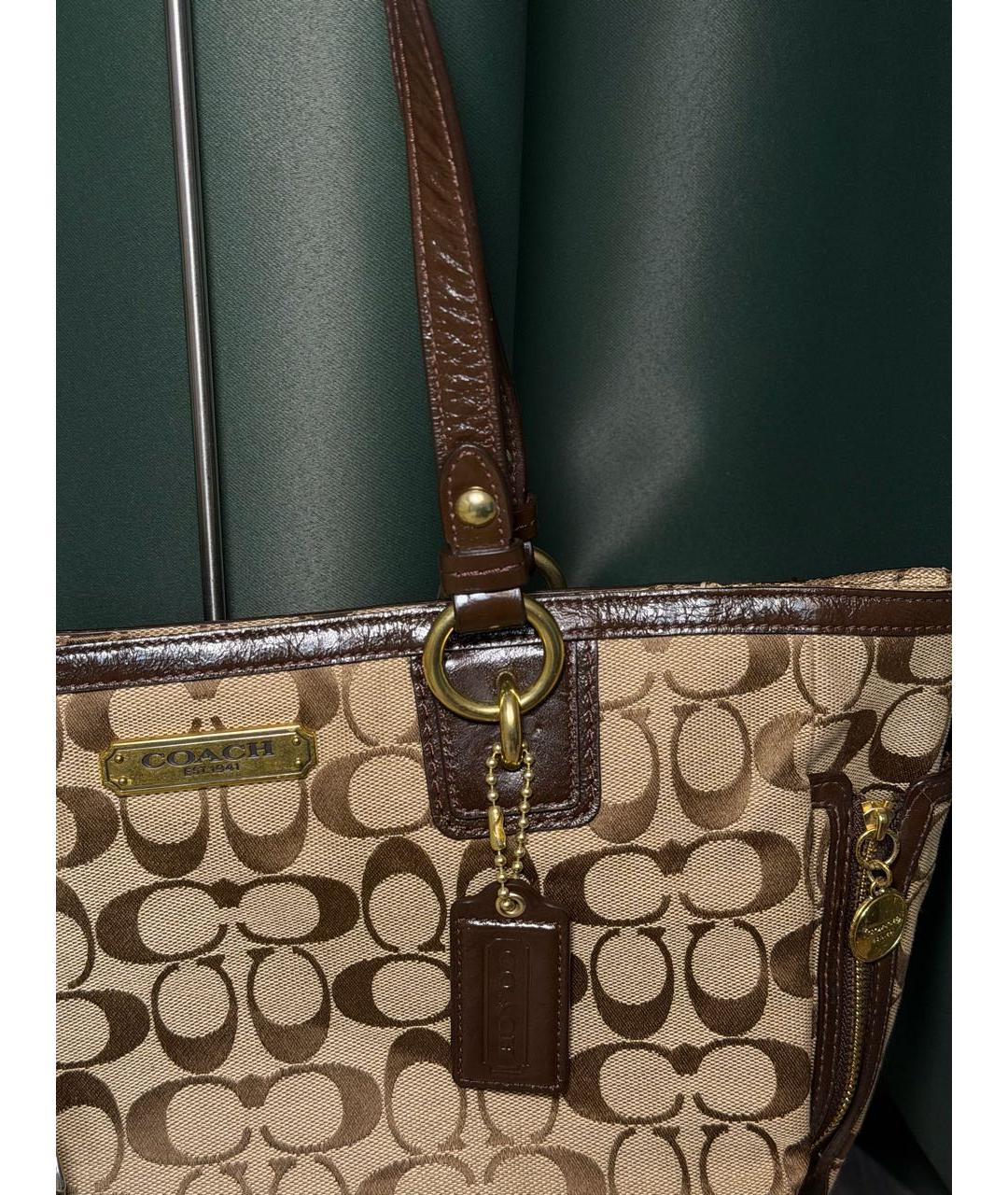 COACH Коричневая сумка тоут, фото 3