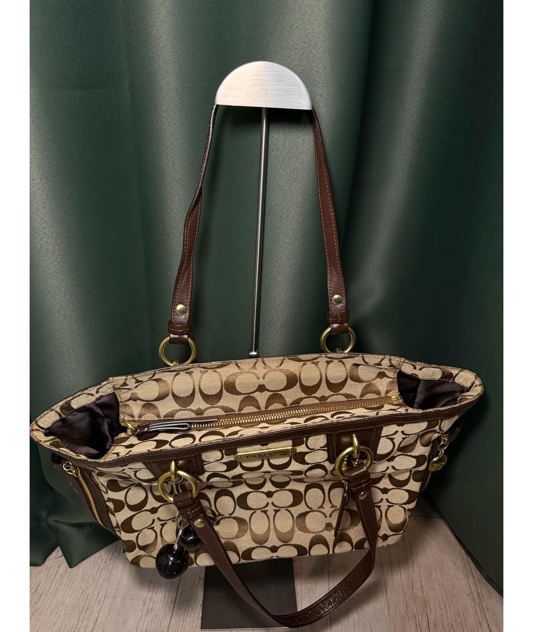 COACH Коричневая сумка тоут, фото 4