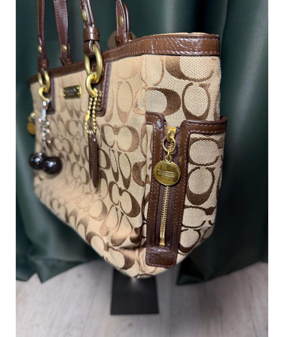 COACH Коричневая сумка тоут, фото 7