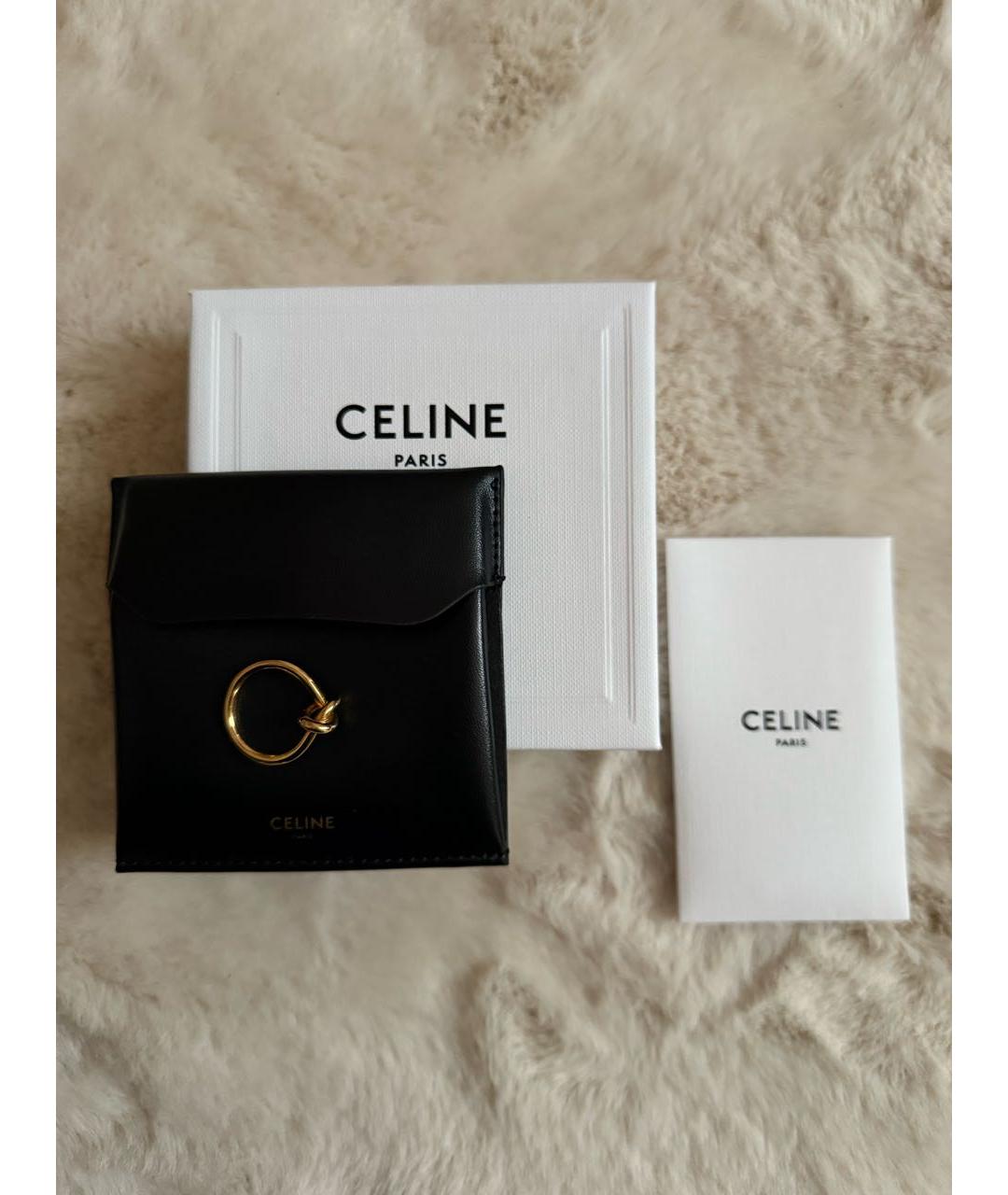 CELINE Золотое металлическое кольцо, фото 6