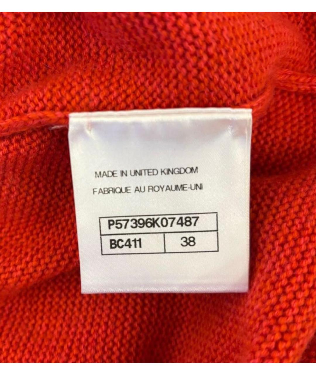 CHANEL Красное кашемировое повседневное платье, фото 5