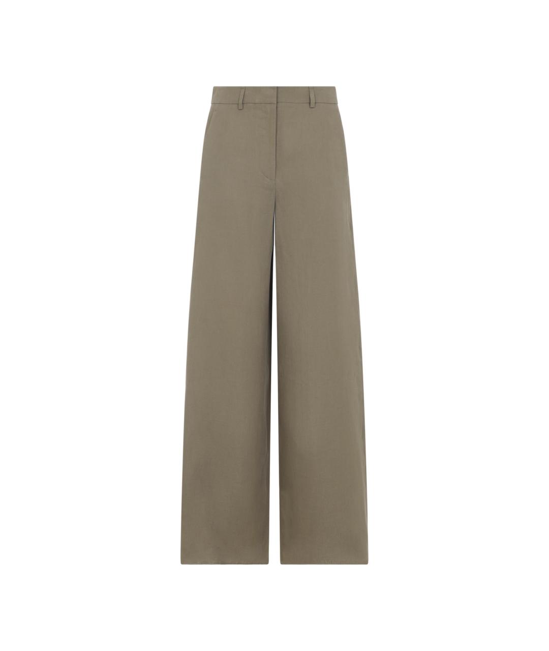 GIORGIO ARMANI Бежевые льняные прямые брюки, фото 1