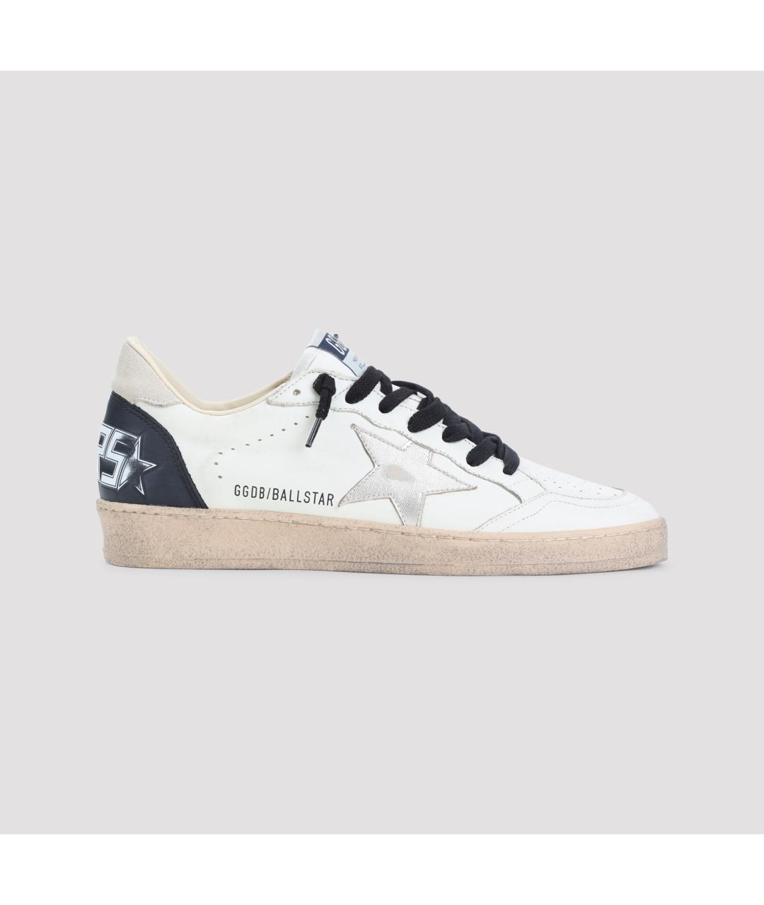 GOLDEN GOOSE DELUXE BRAND Бежевые кожаные низкие кроссовки / кеды, фото 2