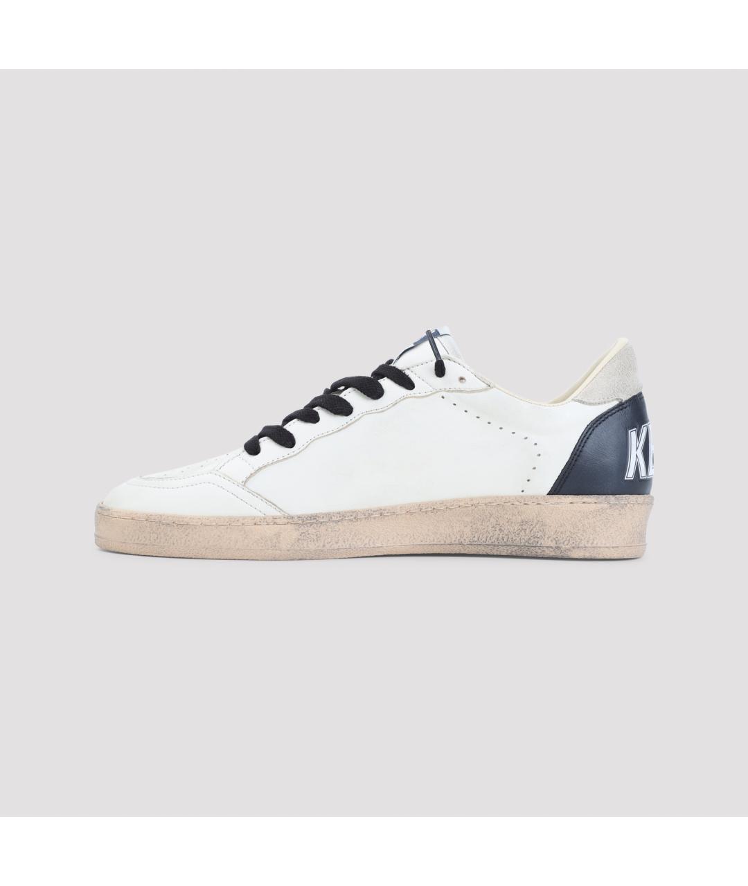 GOLDEN GOOSE DELUXE BRAND Бежевые кожаные низкие кроссовки / кеды, фото 3