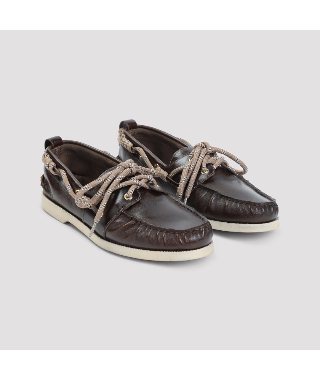 GOLDEN GOOSE DELUXE BRAND Коричневые кожаные лоферы, фото 4