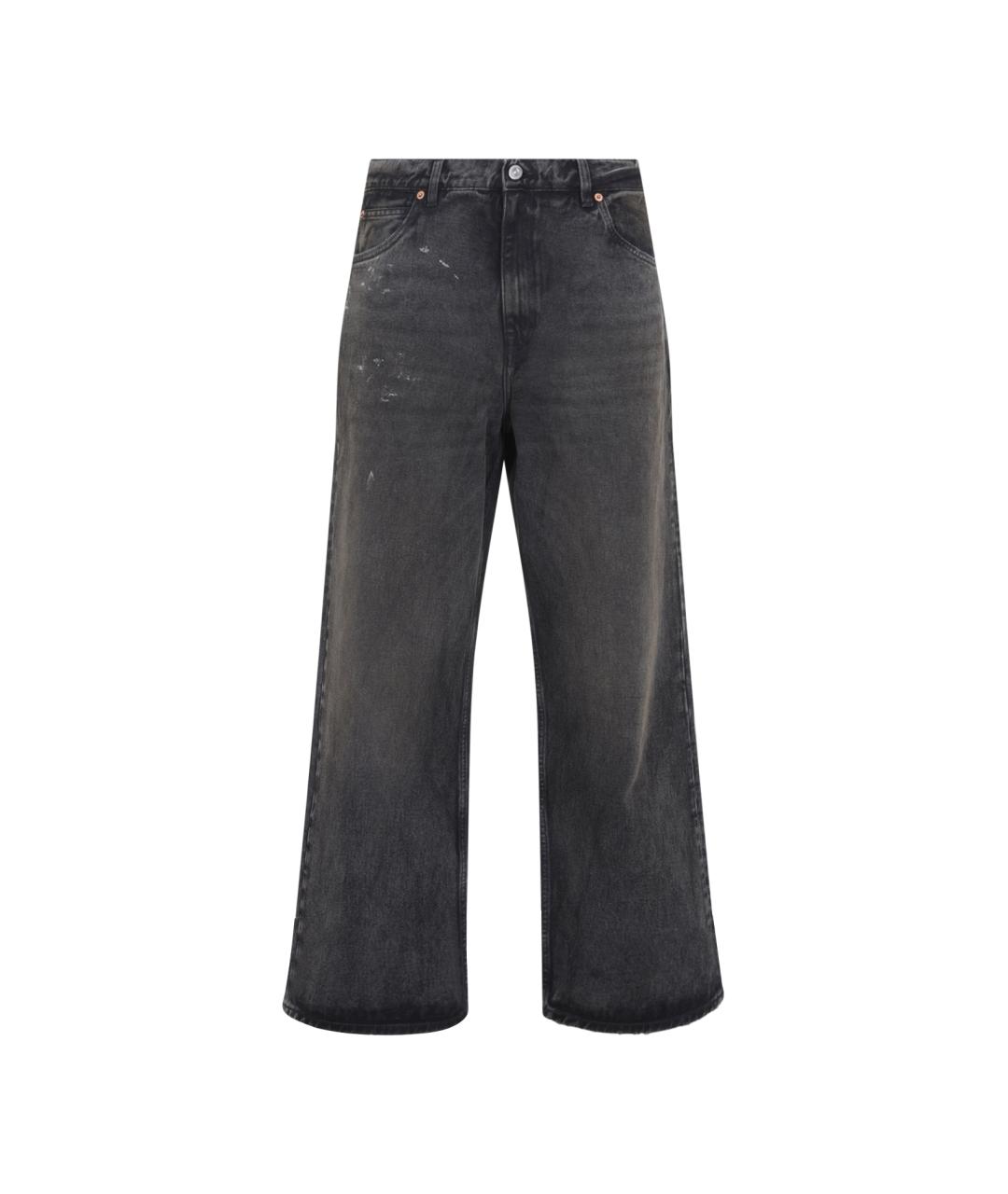 OUR LEGACY Антрацитовые хлопковые прямые джинсы, фото 1