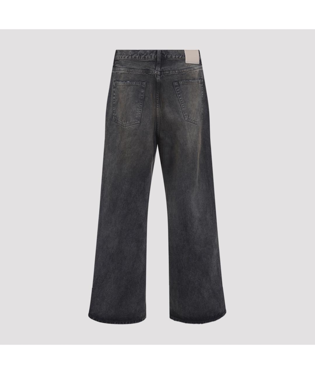 OUR LEGACY Антрацитовые хлопковые прямые джинсы, фото 3