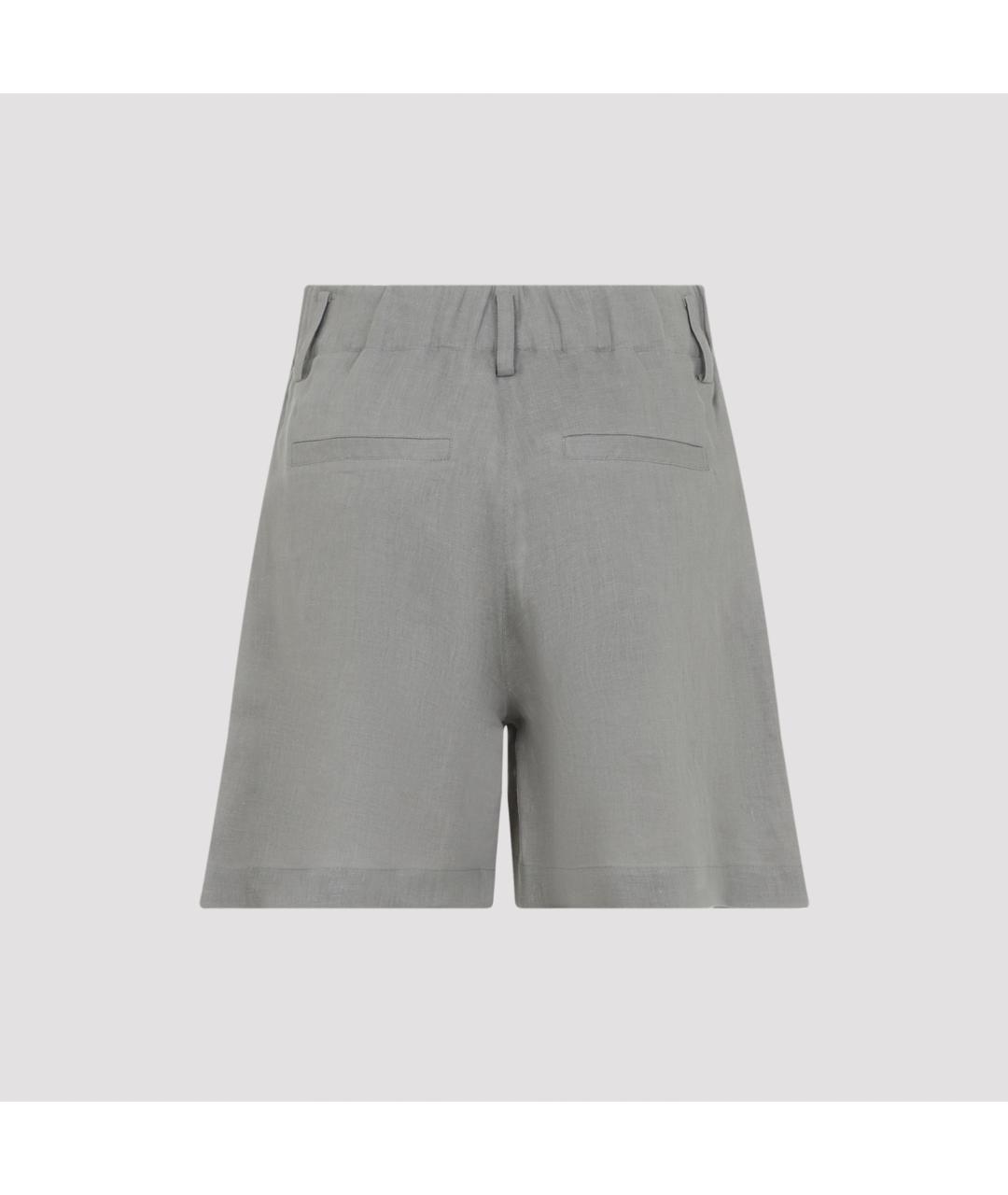 BRUNELLO CUCINELLI Серые льняные шорты, фото 2