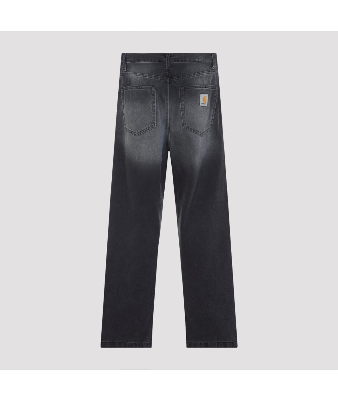 CARHARTT WIP Черные хлопковые прямые джинсы, фото 2