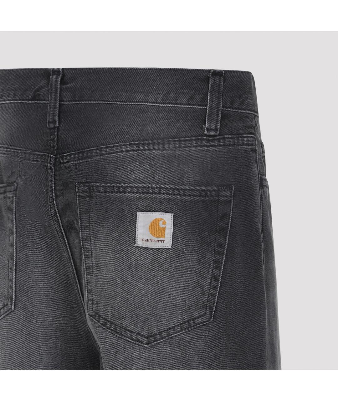 CARHARTT WIP Черные хлопковые прямые джинсы, фото 3