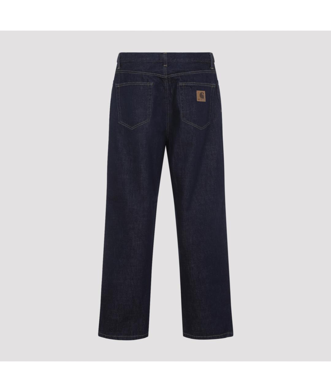 CARHARTT WIP Темно-синие хлопковые прямые джинсы, фото 2
