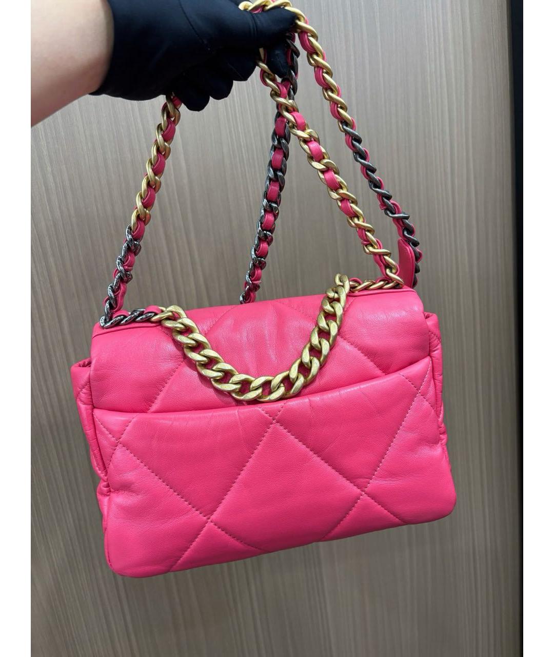 CHANEL Розовая кожаная сумка через плечо, фото 5
