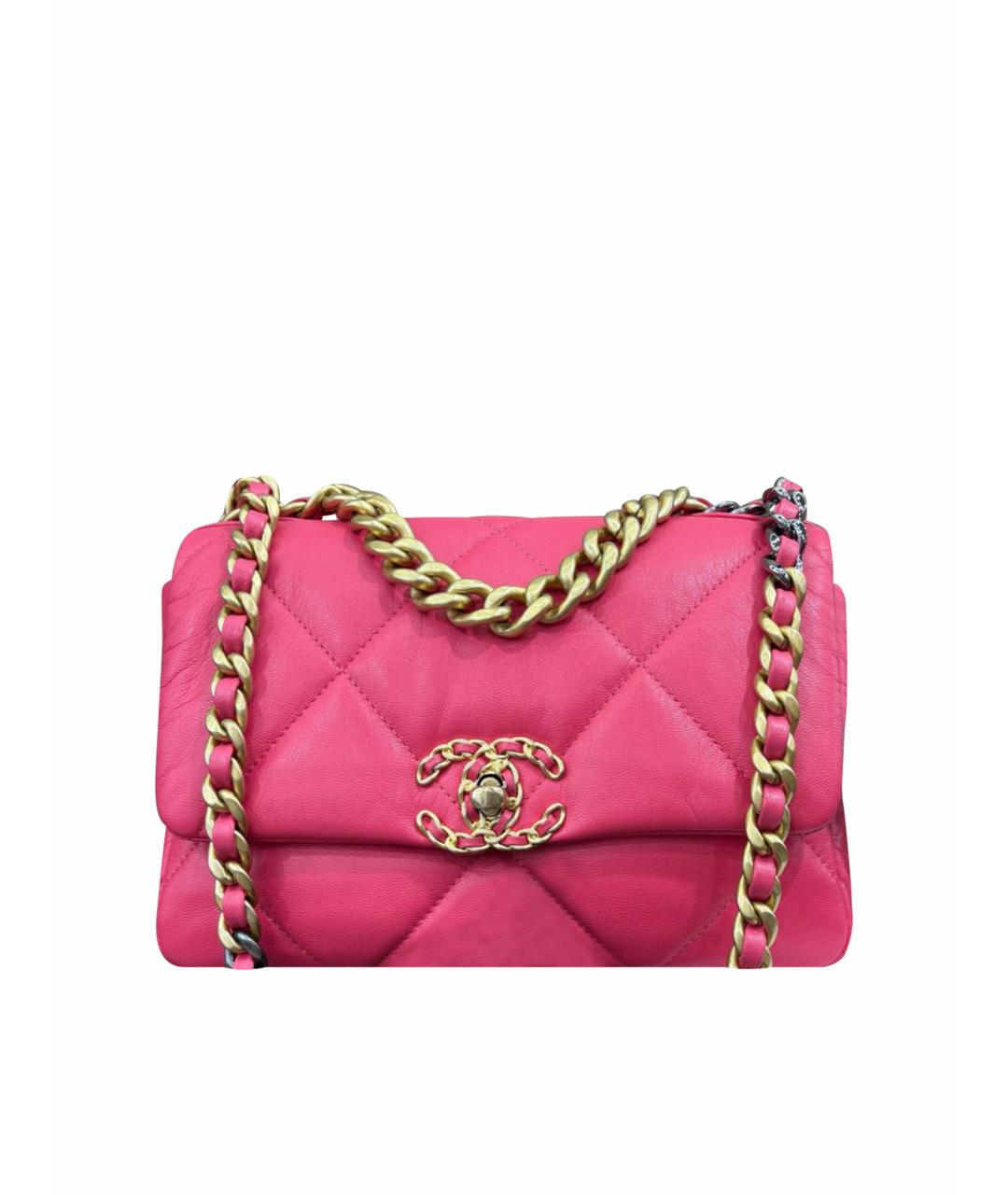 CHANEL Розовая кожаная сумка через плечо, фото 1