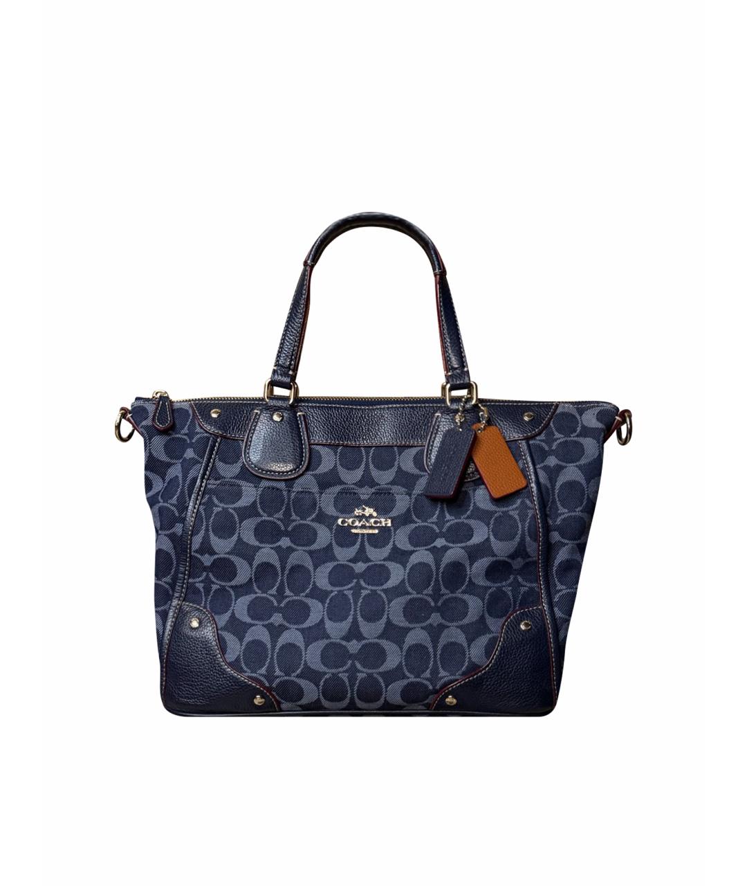 COACH Синяя сумка тоут, фото 1