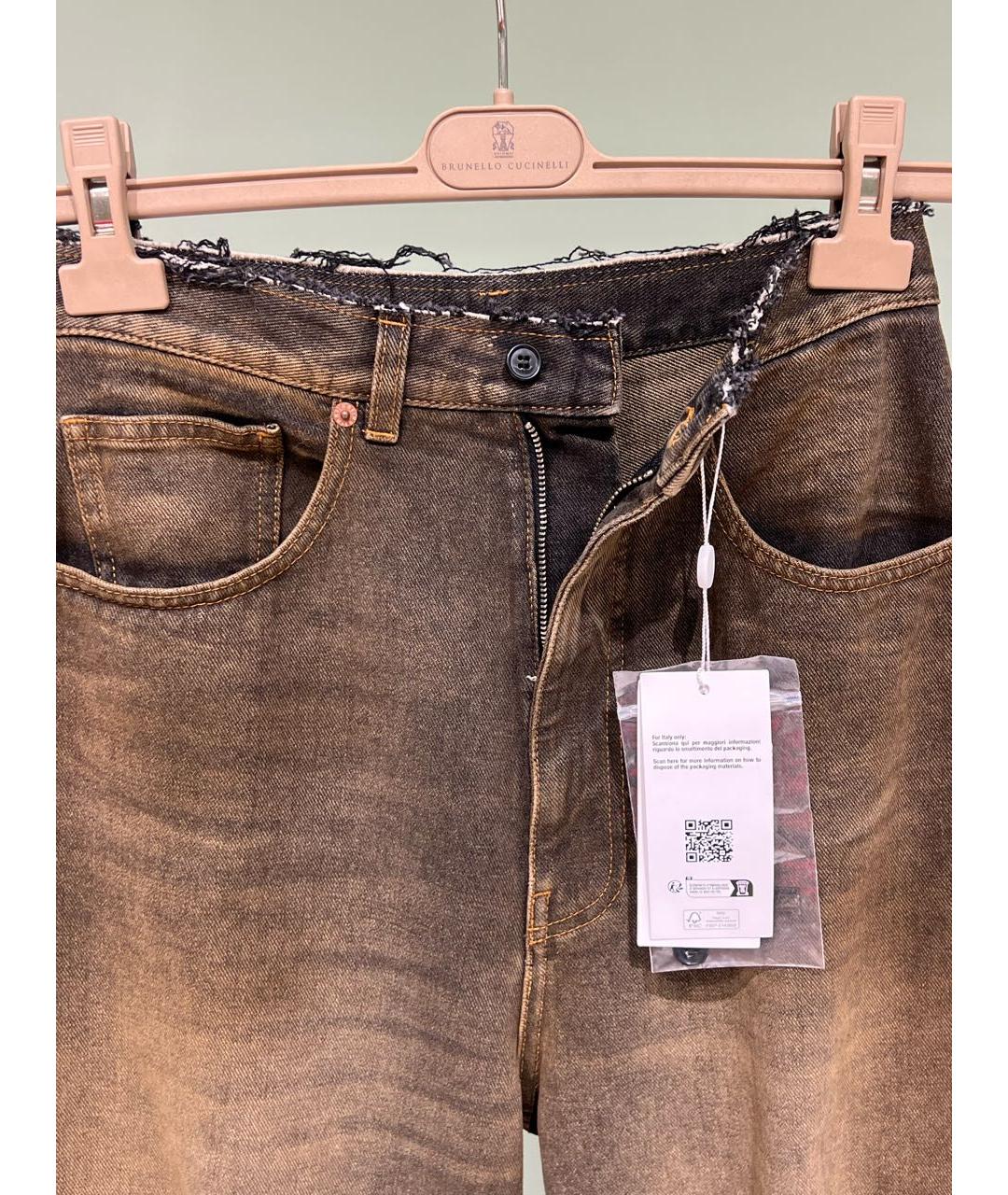 MM6 MAISON MARGIELA Хаки хлопковые джинсы клеш, фото 4