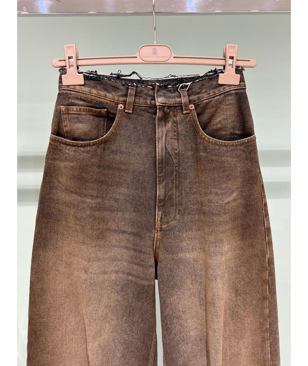 MM6 MAISON MARGIELA Хаки хлопковые джинсы клеш, фото 5