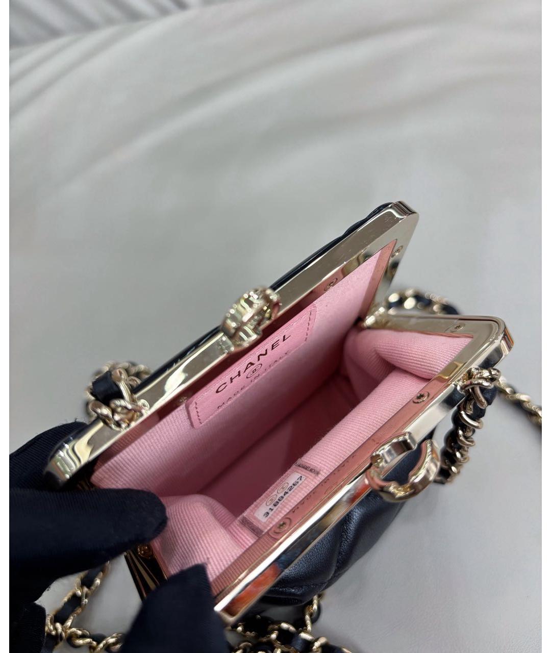 CHANEL Черная кожаная сумка через плечо, фото 7